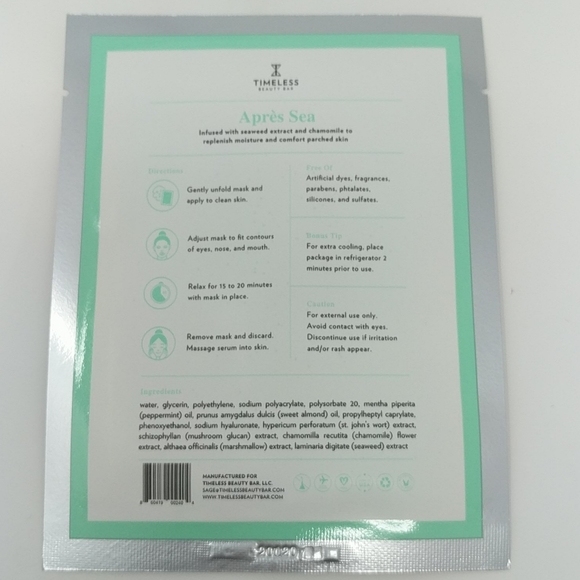 [Timeless Beauty Bar] Apres Sea Cooling Face Mask - Picture 2 of 2
